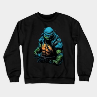 angry leonardo ninja turtle Crewneck Sweatshirt